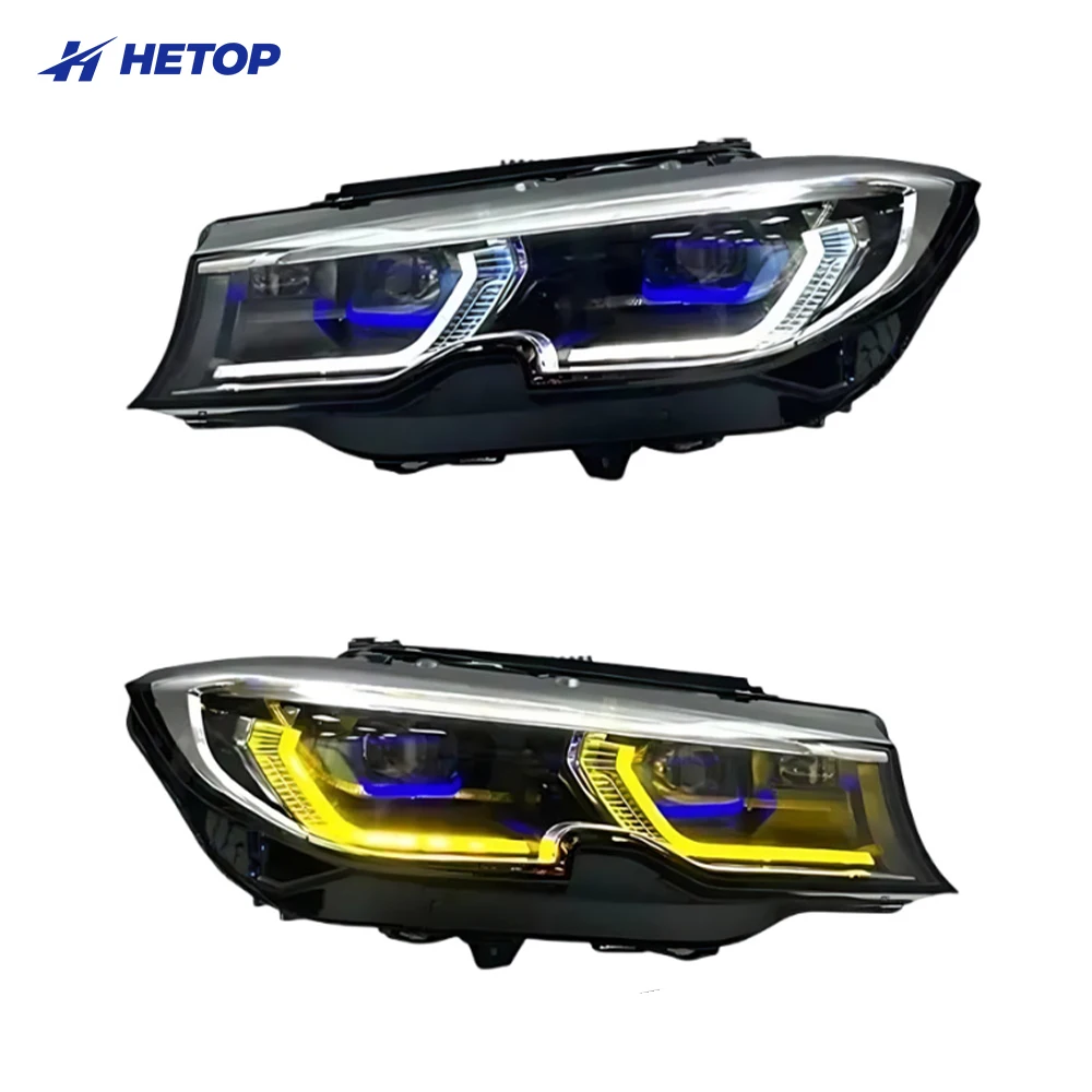 

HETOP G20 Switch Dual-Color DRL Yellow White Daytimg Running Light Upgrade LED Headlight for BMW 3 Series 2019-2023 Front Lights