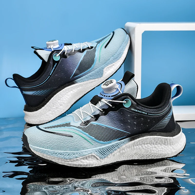 

Men Running Shoes Air Mesh Breathable Lace-up Lightweight Sports Shoes Men Comfortable Wear-resistant Anti-slip Casual Men Shoes