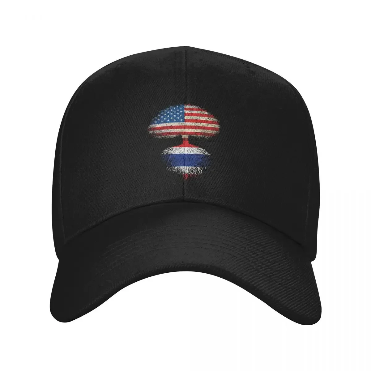 

American Flag Thai Roots Thailand Flag T-Shirt, Thai , Thai Gifts, Present, Birthday, Pride Gifts Baseball Cap