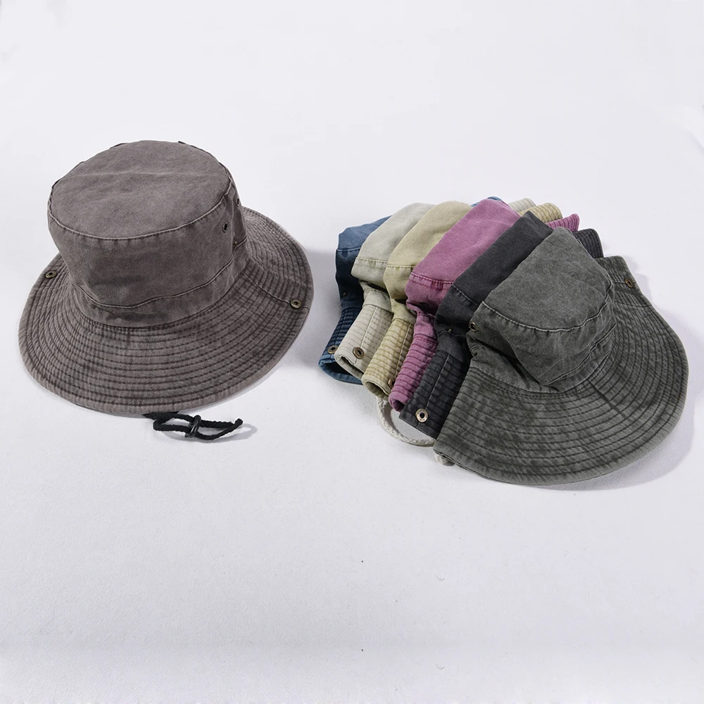 Jxwatcher Spring Summer Bucket Hat with String Wide Brim Sun Protection Sun Hats Women and Men's Fishing Camping Outdoor Cap New