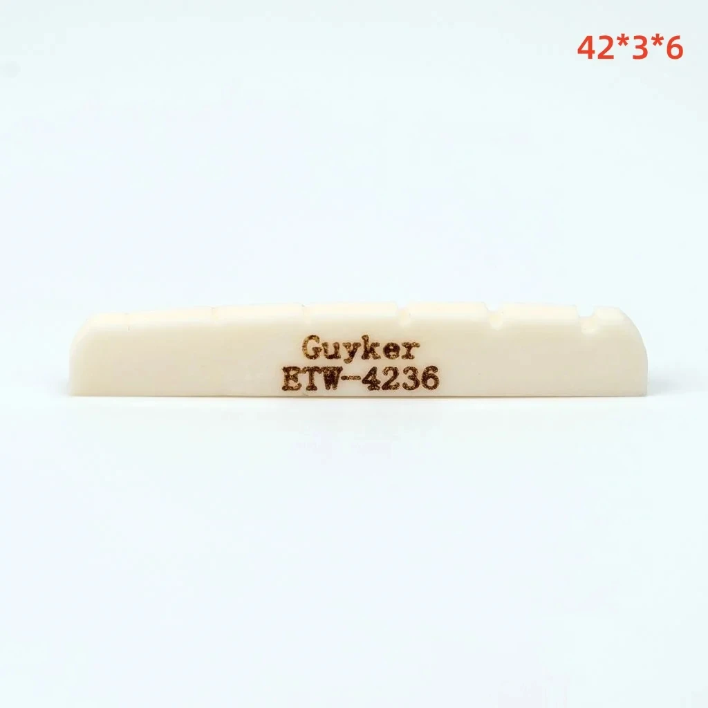 Guyker 42 mm/43 mm Knochensattel, für ST/LP E-Gitarre 42/43 mm. – Detail 2