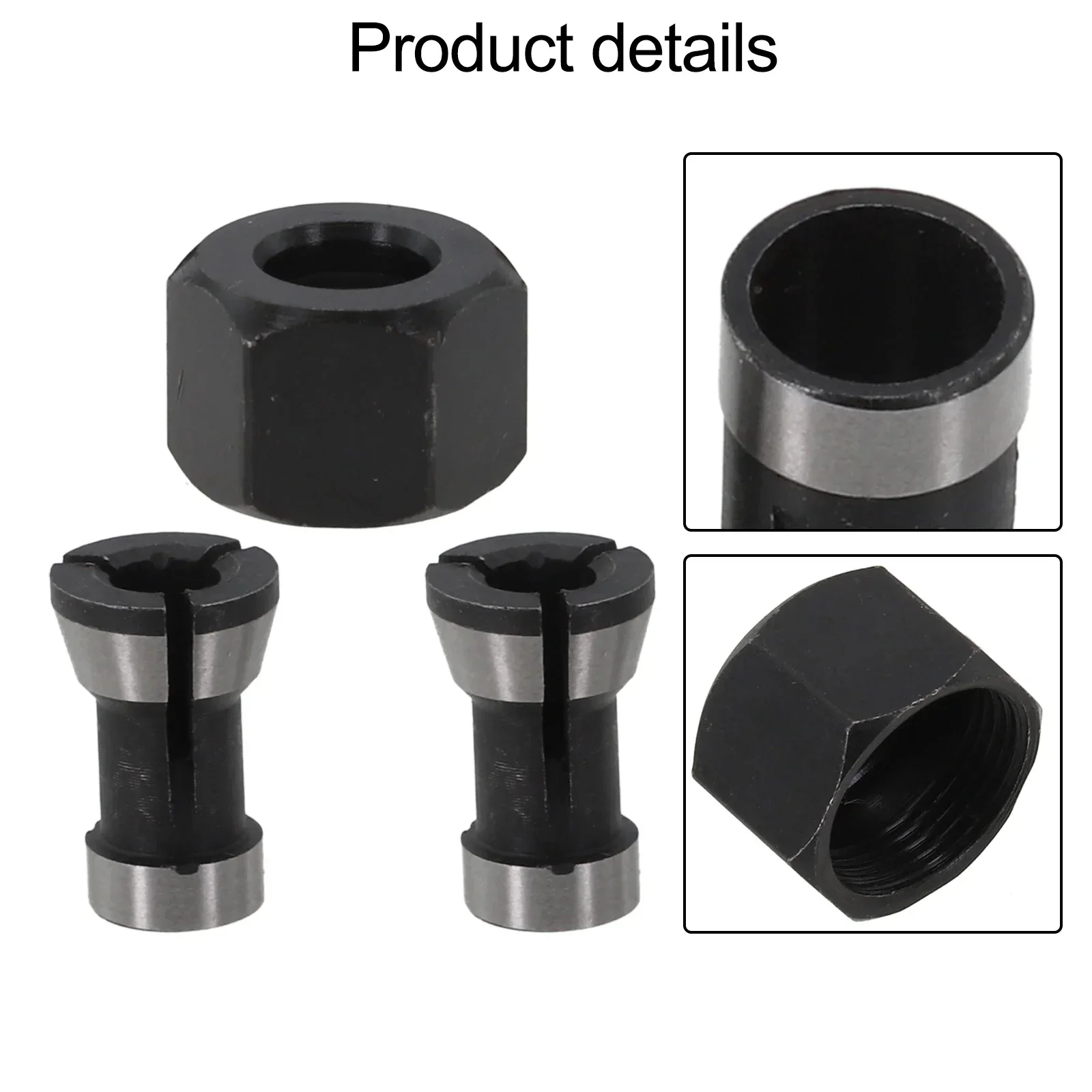 

Carbon Steel Collet Chuck Collet Chuck Router Milling Cutter Screw Nut Sturdy Use Collet Chuck Accessories Chuck Conversion