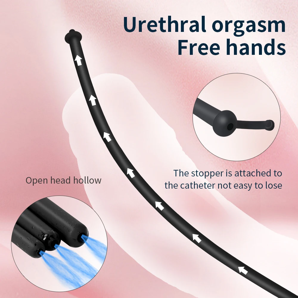 Silicone Urethral Catheter Dilator Horse Eye Stimulation Adult Sex Toys for Men Gay Sounding Penis Plug Insert Urethra Catheter