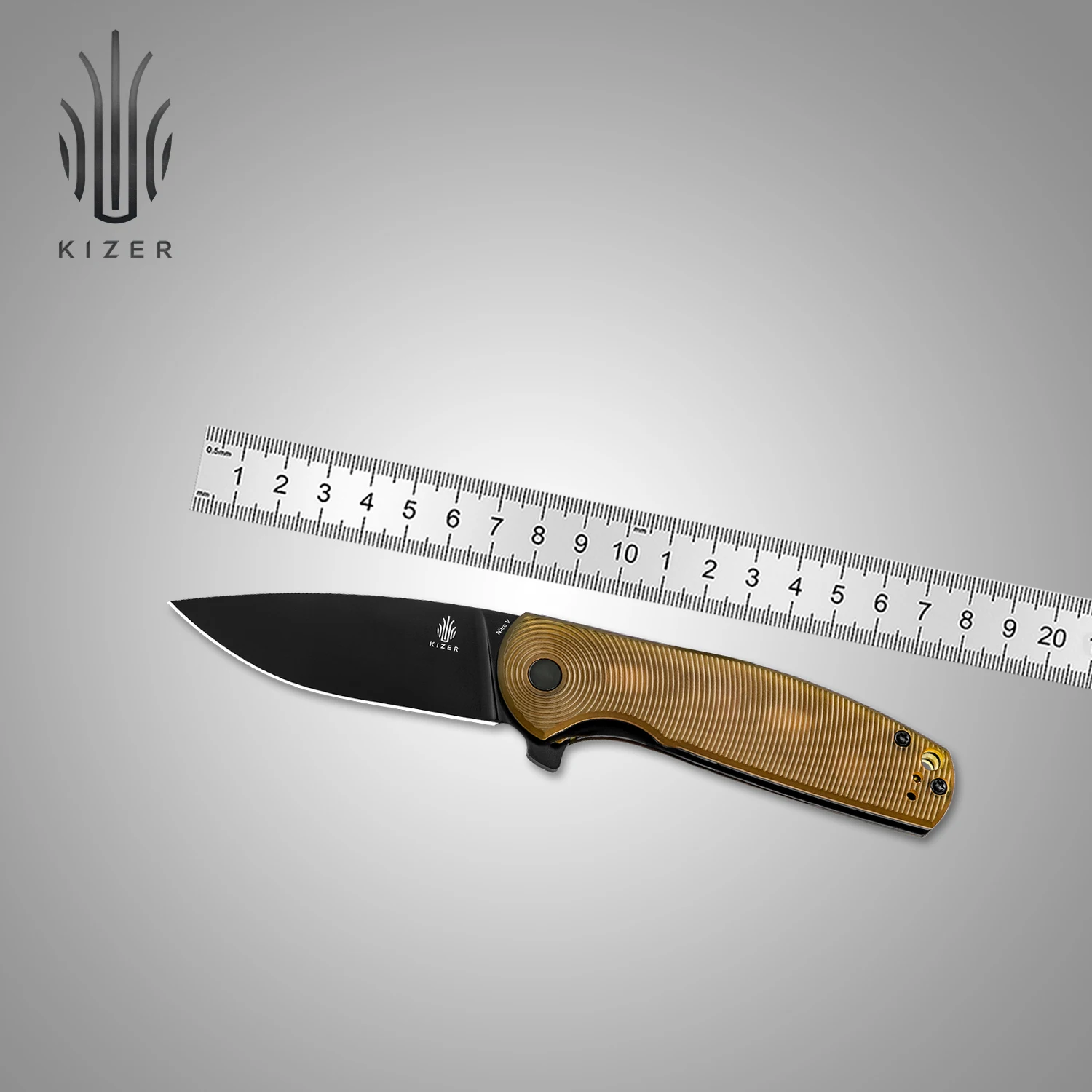 

Kizer Survival Knife V3471A3 Gemini Nitro-V Blade With PEI Handle Outdoor EDC Camping Knife Tools