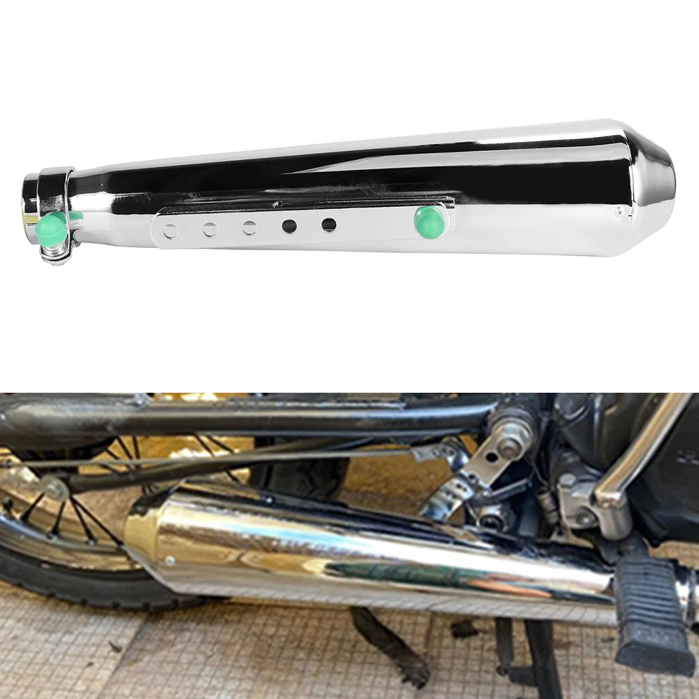 Universal Motorcycle Exhaust Muffler Pipe Vintage Classic Electroplating Escap Moto For Cafe Racer CG125 Motorbike Exhaust Pipe