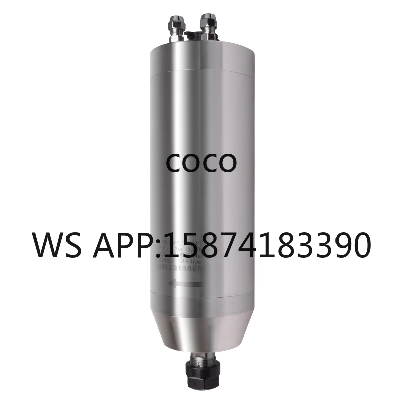 Water Cooled 3.7KW ER20 Spindle, 100mm Diameter Stone Mold Spindle for CNC Stone Engraving Machine