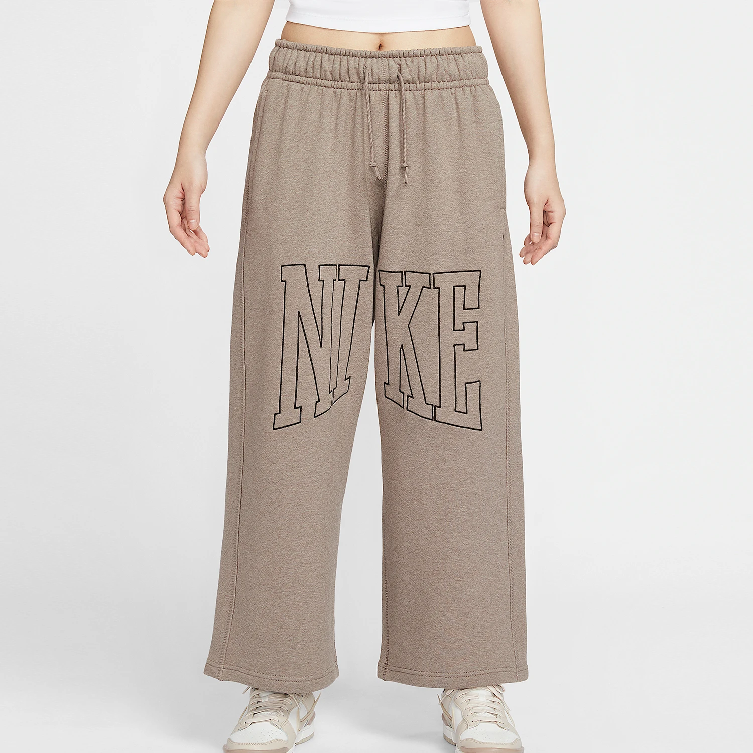 

Официальные аутентичные женские спортивные брюки Nike 2025, французские махровые прямые брюки HQ5884-233