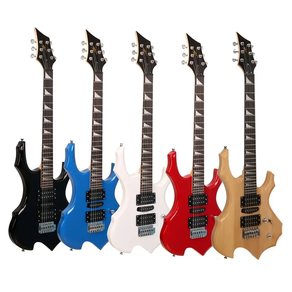 China Fashion 6 Steel String Electric Bass Guitar Low Price Wholesale Multi color Optional Electric guitar Electric Bass