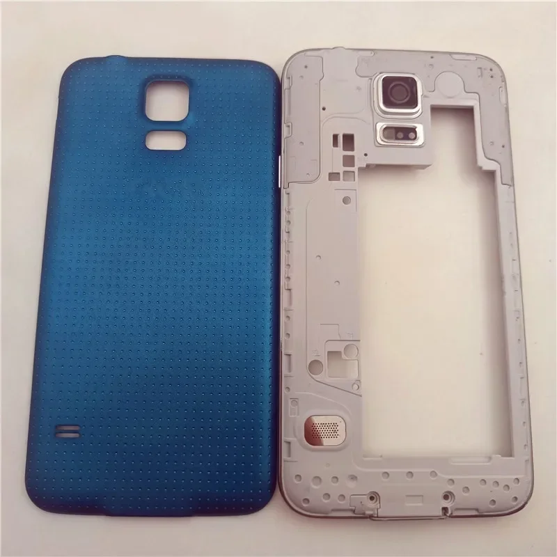 Полный корпус для Samsung Galaxy S5 I9600 G900F G900T G900V G900A, средняя рамка, лицевая панель + задняя крышка аккумулятора Полный корпус для Samsung Galaxy S5 I9600 G900F G900T G900V G900A, средняя рамка, лицевая панель + задняя крышка аккумулятора