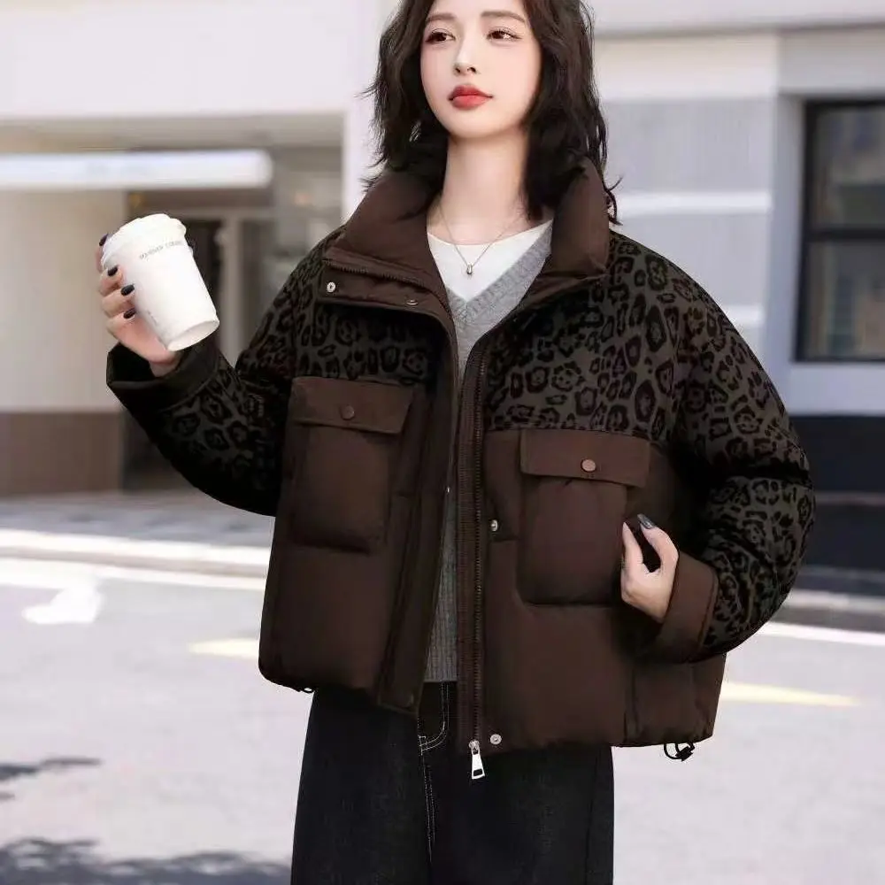 

Puffer Parkas Womens Winter Coat Female Elastic Fashion Student Outdoors Athletic Cargo Puffy Loose Drawstring Urban White Grey