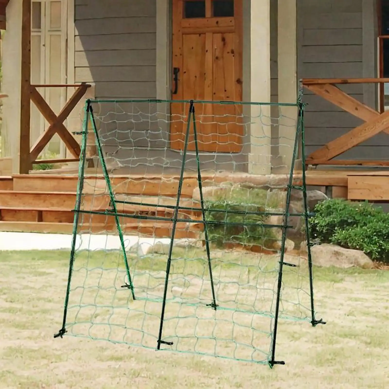 

Cucumber Trellis Metal Grow Support 120cmx120cm with Netting for Cucumber Tomato