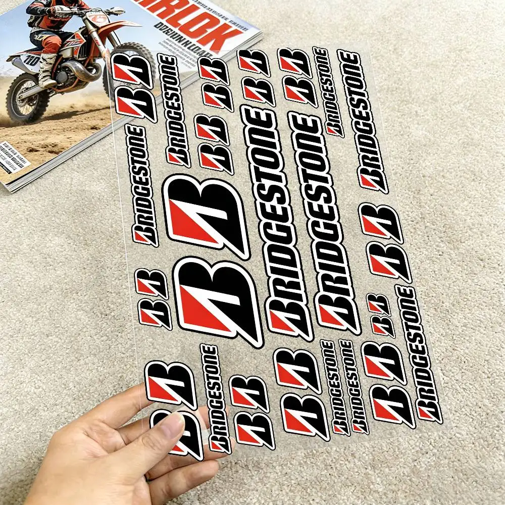 

Laser For Bridgestone Waterproof Reflective Motorbike Stickers Easy Peel Removable Decals For Motorcycle Car