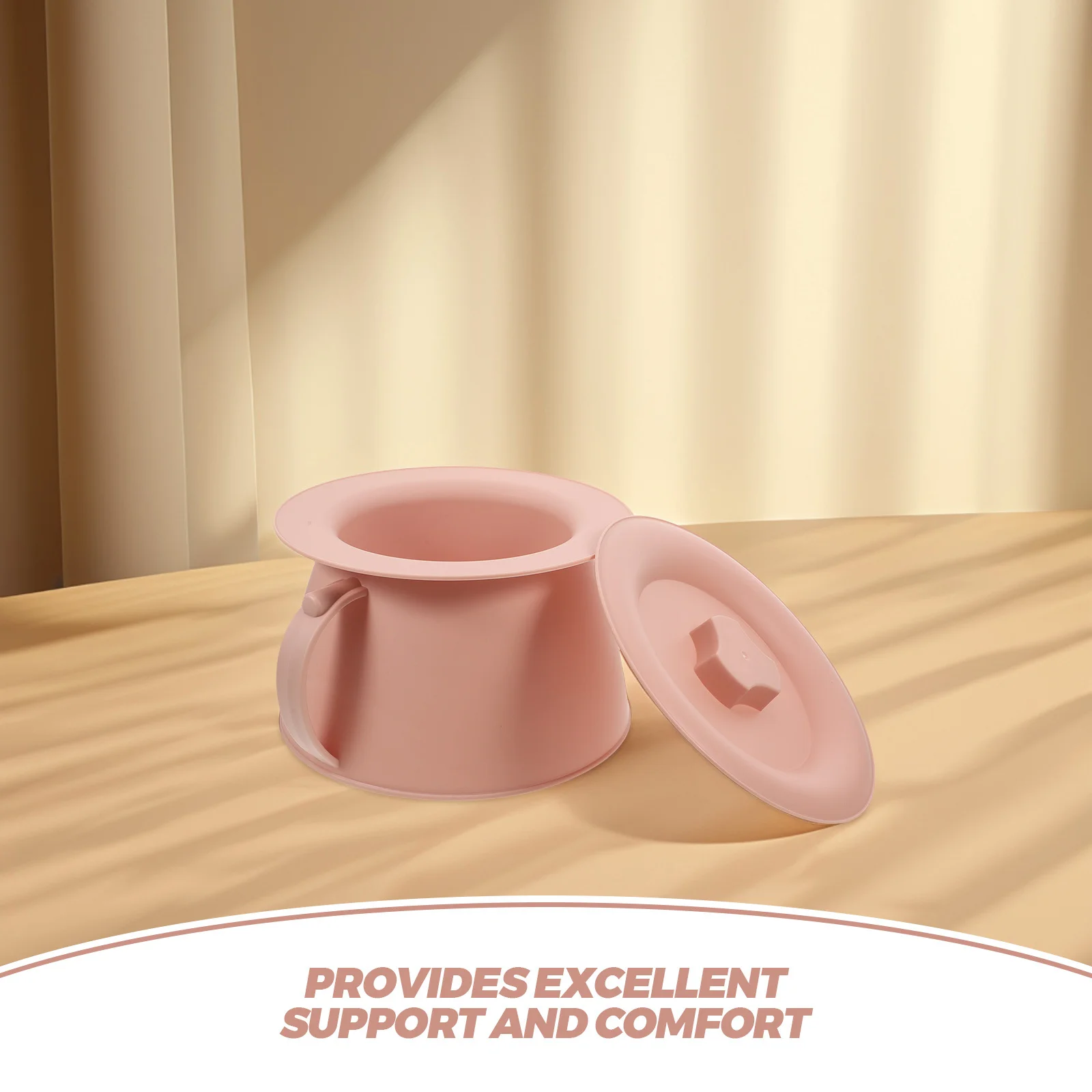 1Set Chamber Pot Portable Toilet with Lid Thick Plastic Durable Bedside Night Urinal Pot for Elderly Women Adult Patients
