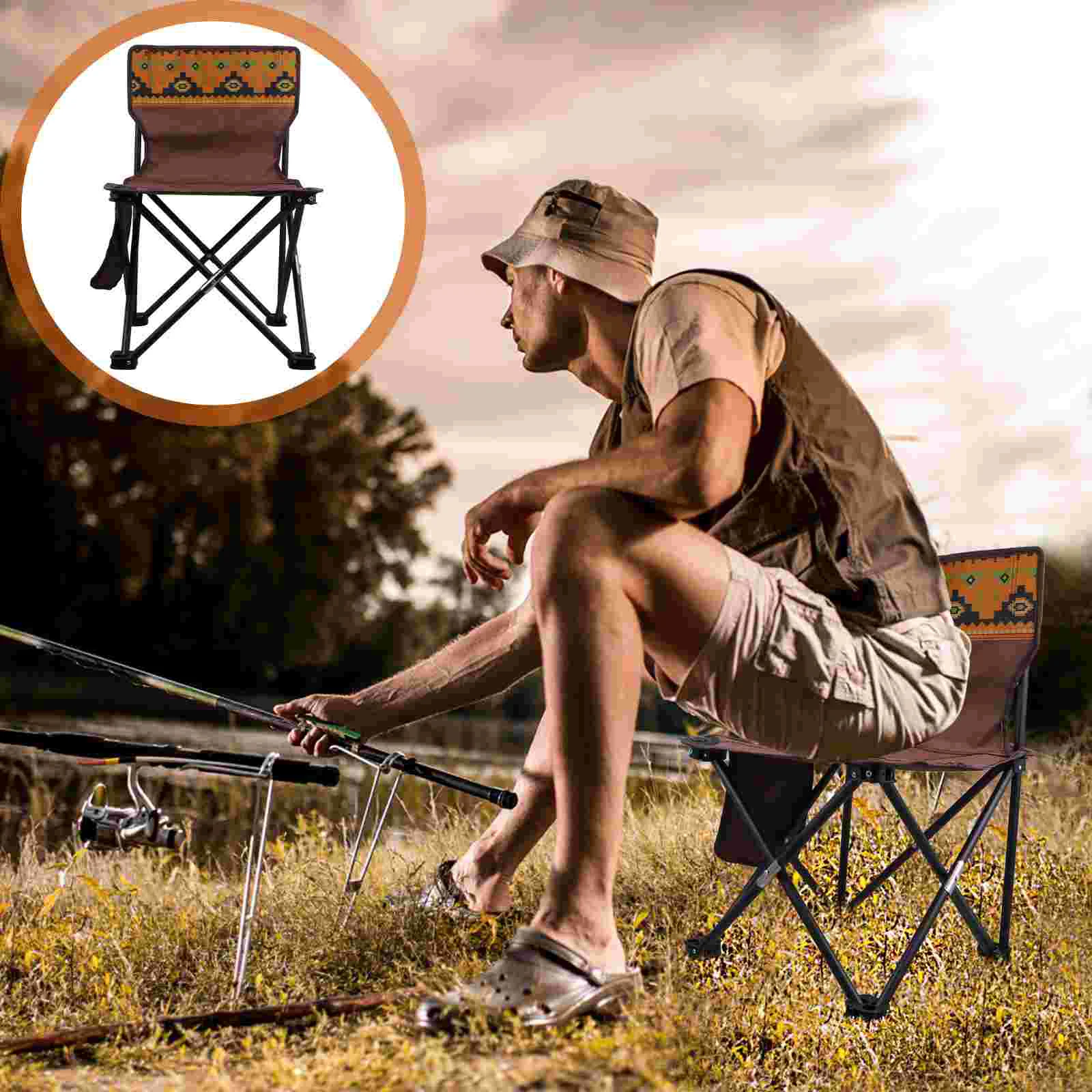 

Sketch Chair Hiking Stool Camping Folding Outdoor Chairs Heavy Bench Stainless Steel Oxford Cloth Portable Foldable