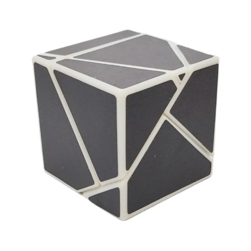 Fangshi Lim 2x2 Ghost Guimo Cube White Base with Gold Silver Red Black Sticker Speed Cube Puzzle Educational Toys Ghost