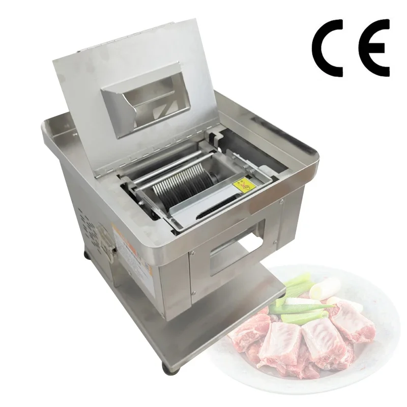 Máquina cortadora de carne rápida de 110V y 220V para rebanar, desmenuzar y cortar en cubos, máquina multifuncional para cortar carne de cocina