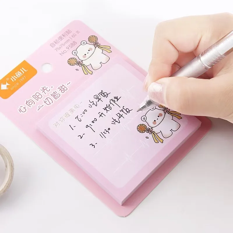 24pcs/lot Kawaii Bear Memo Pad Sticky Notes Cute N Times Stationery Label Notepad Bookmark Post School Supply