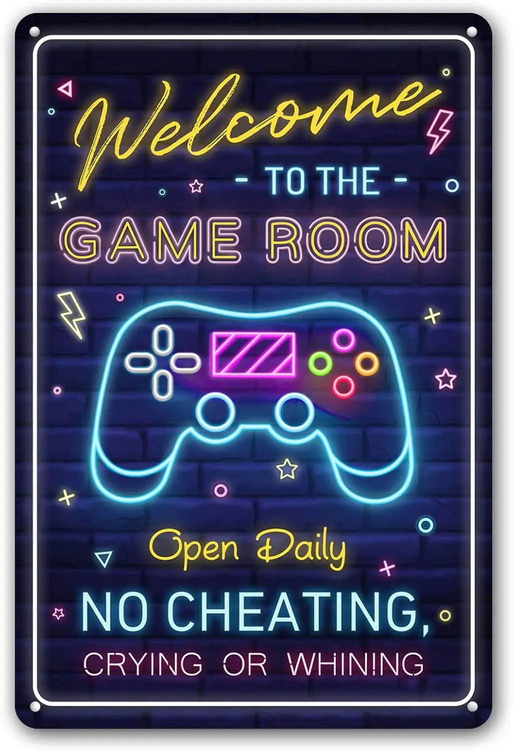 Bestylez Welcome To The Game Room Sign For Gaming Room Wall Decor For Boys 12 x 8 Inch (268) sign