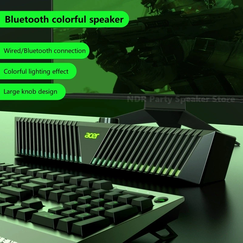 

Портативный полосовой динамик Bluetooth/AUX Проводной вход Компьютер Настольный домашний кинотеатр Система интеллектуального компьютера 2,0 ПК Динамик