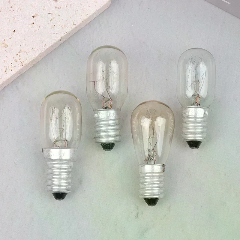 5Pcs E14 Salt Lamp Globe Bulb 10/15/20/25W 220V-230V Incandescent Bulbs Refrigerator Oven Light Bulbs Replacement Bulbs