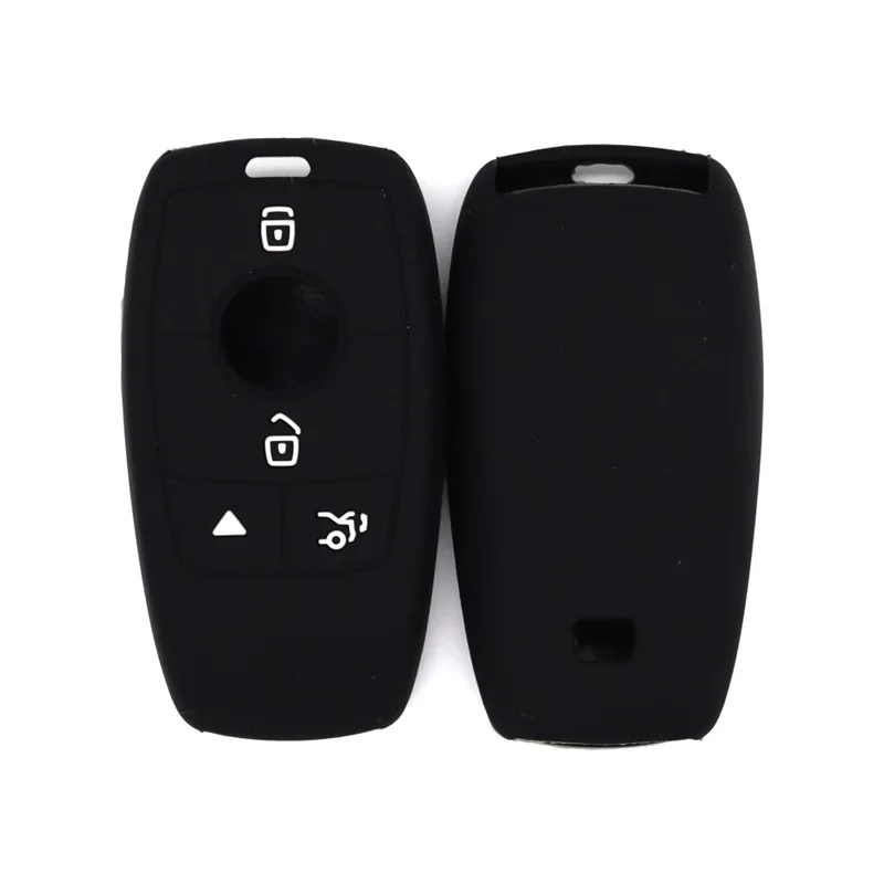 

Silicone key cover, suitable for Mercedes-Benz's new smart 4-button remote car key bag, high-quality shockproof key cover