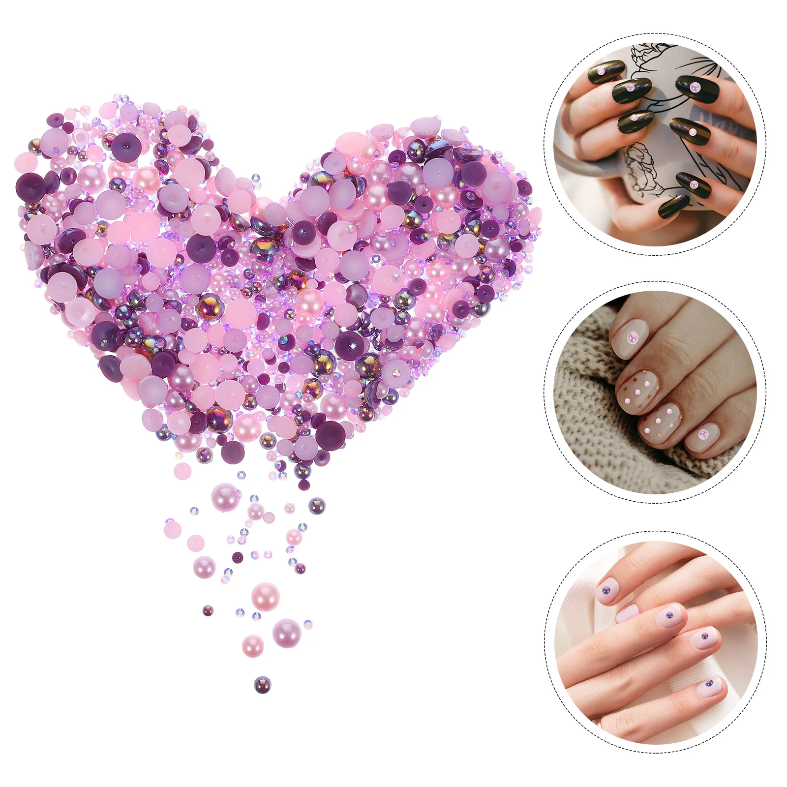 

Nail Decorations Pearl Beads ABS Rhinestones Flatback Stylish Acrylic Nail Charms Gems for Nails Tiny Beads Jewels for Nails