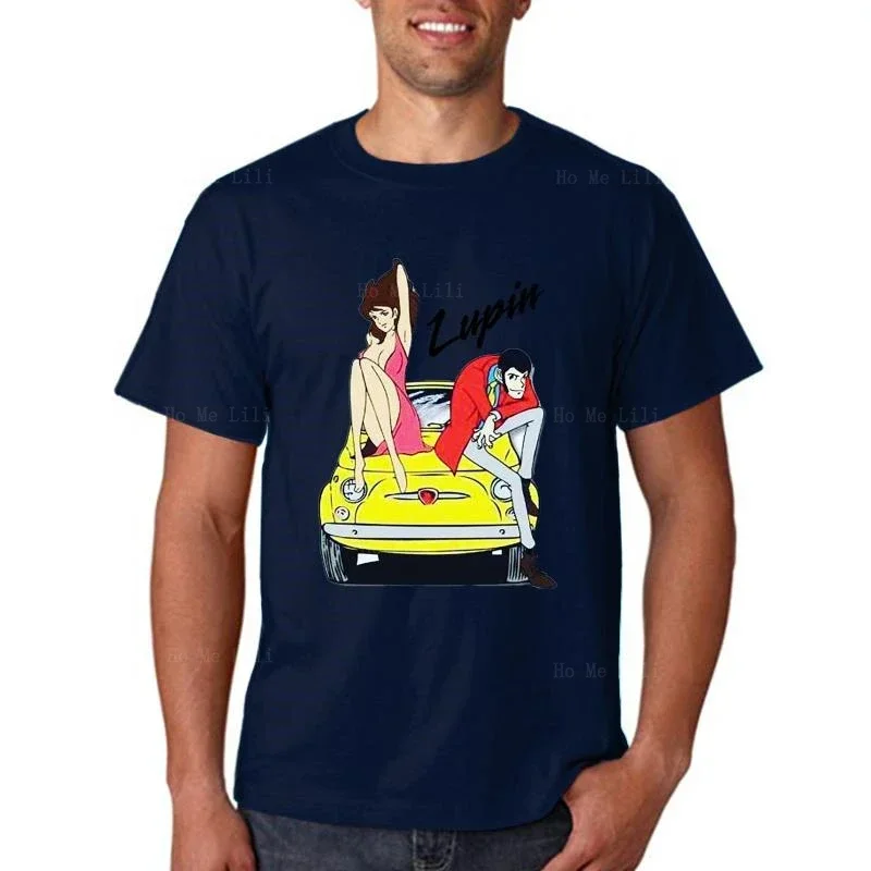 

Новая модель футболки 2025 года Lupin III Margot 80fiat 500, футболки высшего качества, мужские футболки с круглым вырезом на заказ