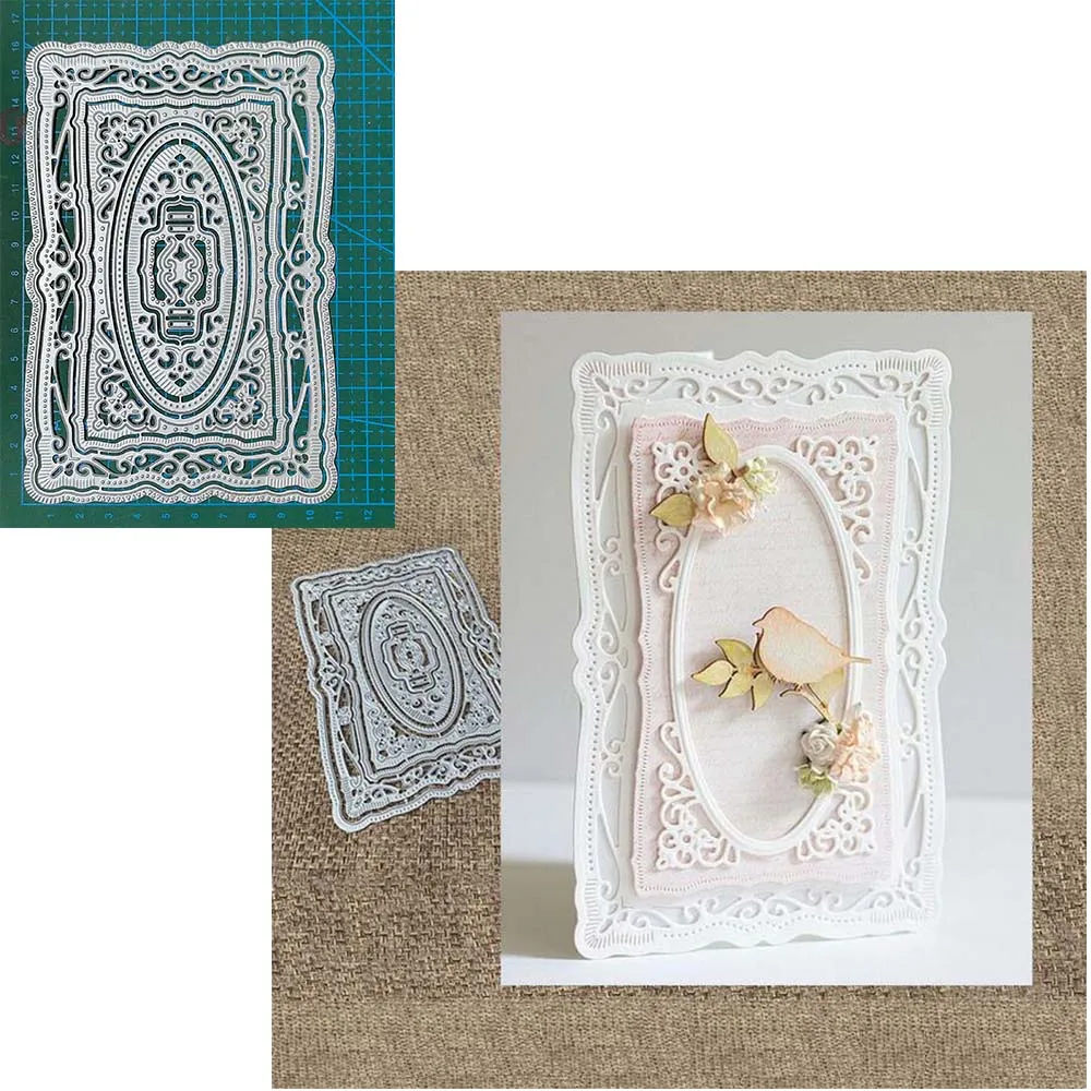 Achtergrond Frame Rand Metalen Cutting Dies Mal Scrapbooking Papier Ambachtelijke Mes Mal Punch Sjabloon Embossing Stencils