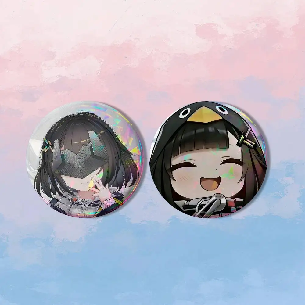 AKE Endfield Endministrator Female HD Print Round Lapel Pins Pretty Derby 2 piece set Round Display Brooches Brooch Badges