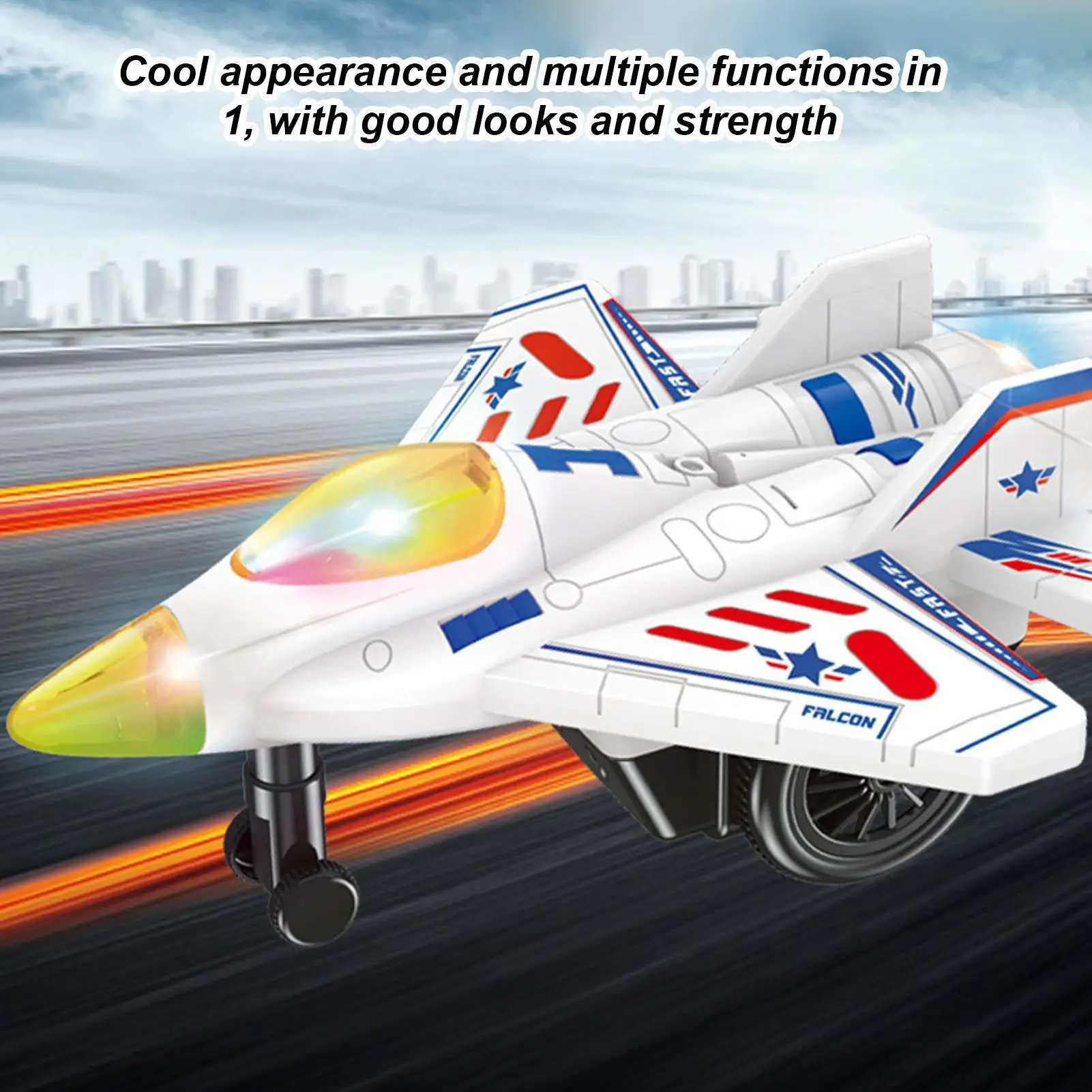 Avion RC jouet volant télécommandé avion RC avion télécommandé avion de voltige avec lumières et musique pour les enfants et