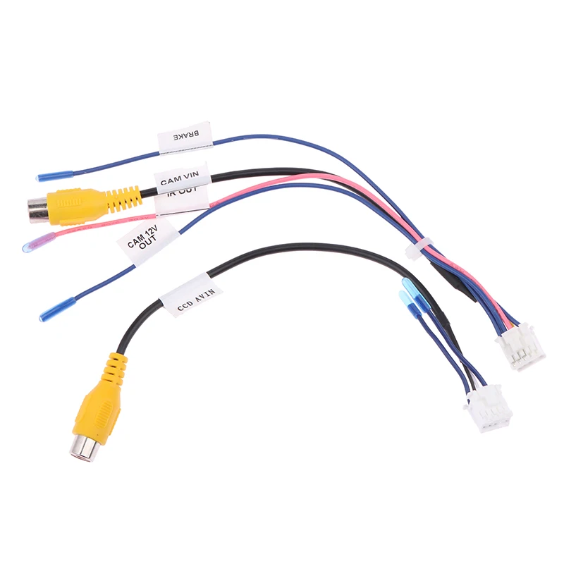 For Car Stereo Radio DVD Radio Monitor Cable Connector 10Pin Rear View Backup Camera Cable Adaptor RCA