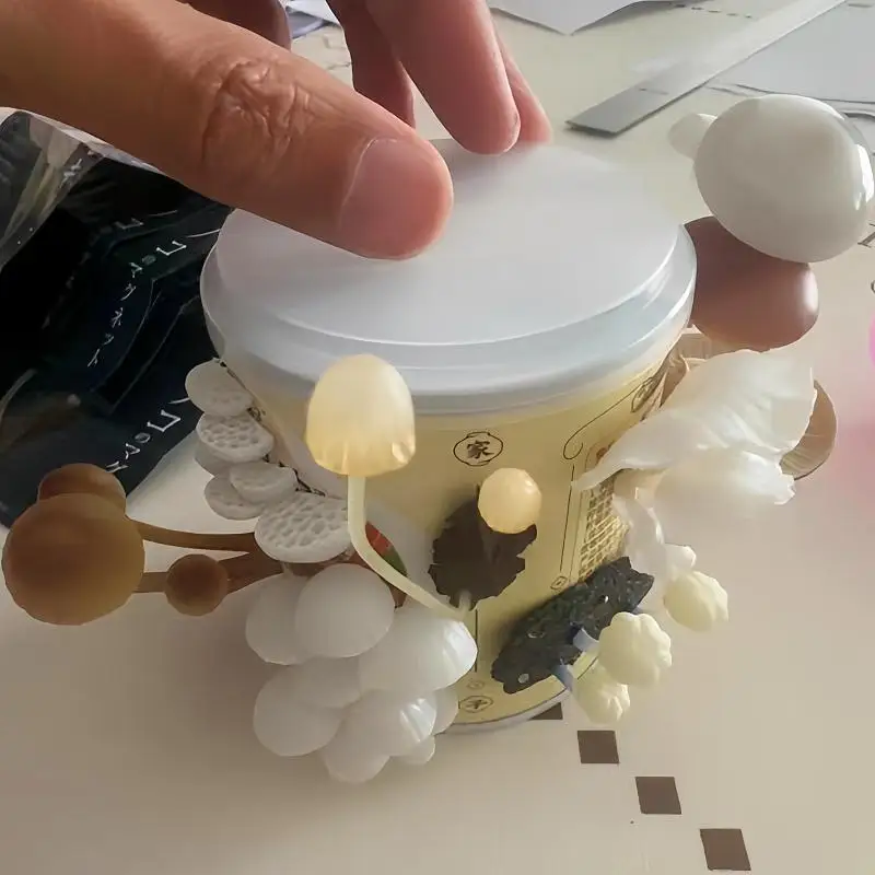 Japanese Action Figure Ikimon 'Glow Mushrooms' Series Gachapon Magnetic Bioluminescent Fungi Decor Re-Release Toys Collect Gifts