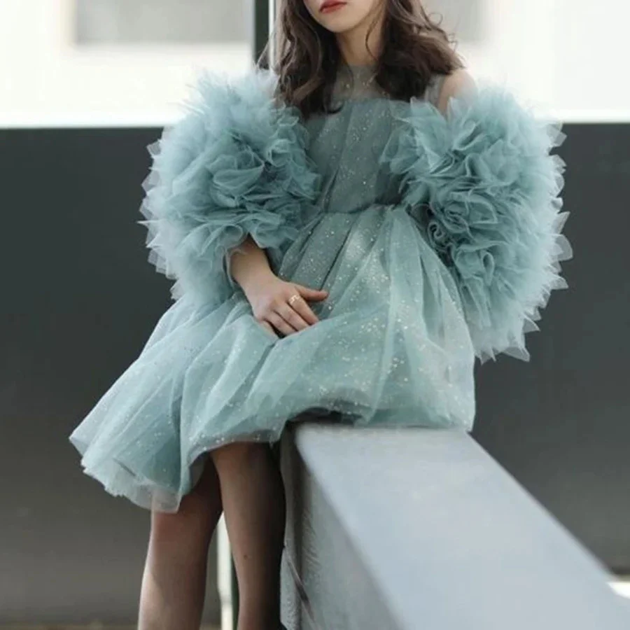 robe-princesse-a-fleurs-pour-filles-personnalisee-pour-mariage-manches-courtes-en-tulle-bouffante-longueur-aux-genoux-robe-de-fete-d'anniversaire-eucharistique-pour-enfant