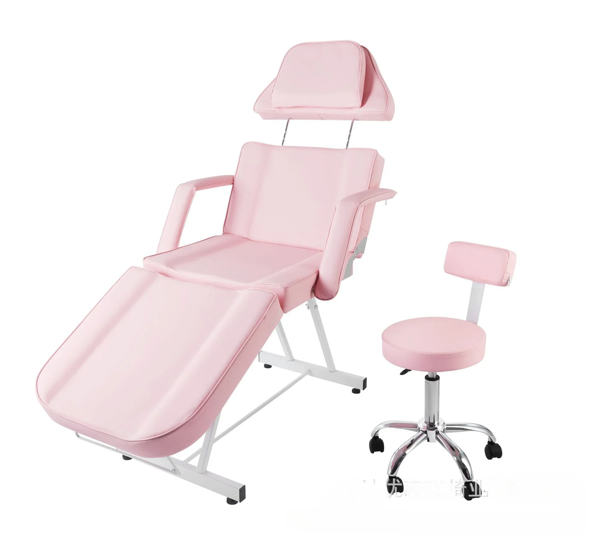 

# Pink Massage Bed Beauty Bed Adjustable Beauty Chair With Technician Stool Lying Flat 180 Degree Massage Chair Beauty Furnitur