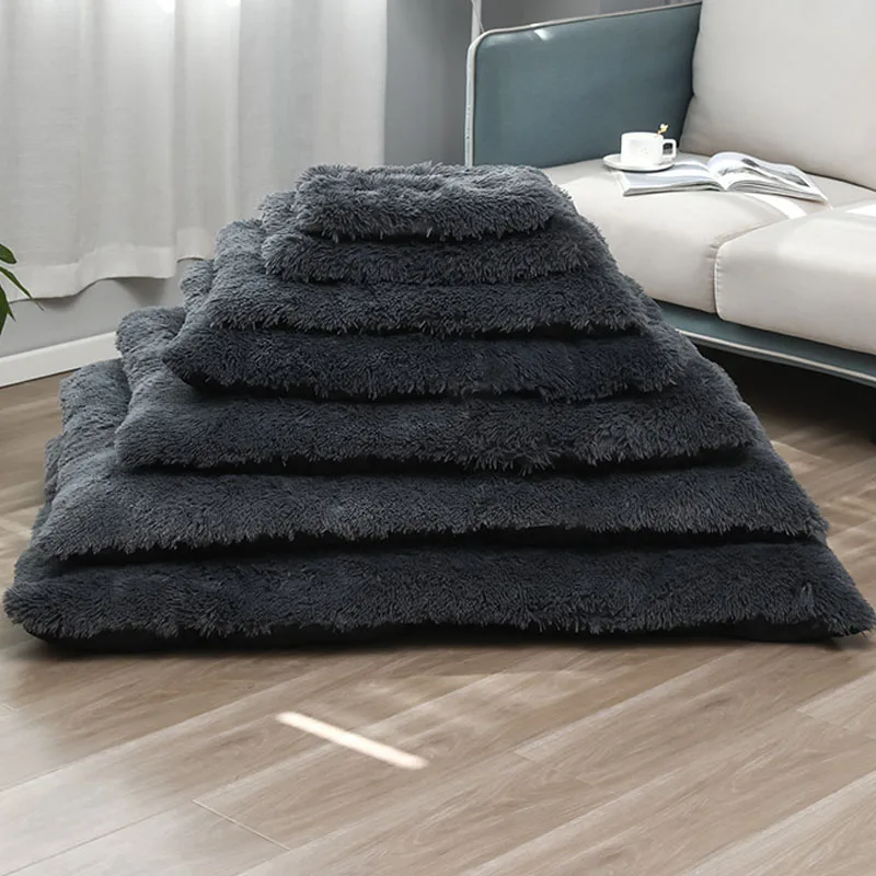

Long Plush Bed For Dog Non-Slip Bottom Sofa Bed Mat For Small Medium Dog Winter Bed Kennel Thicken Sleeping Mattress Pet Product