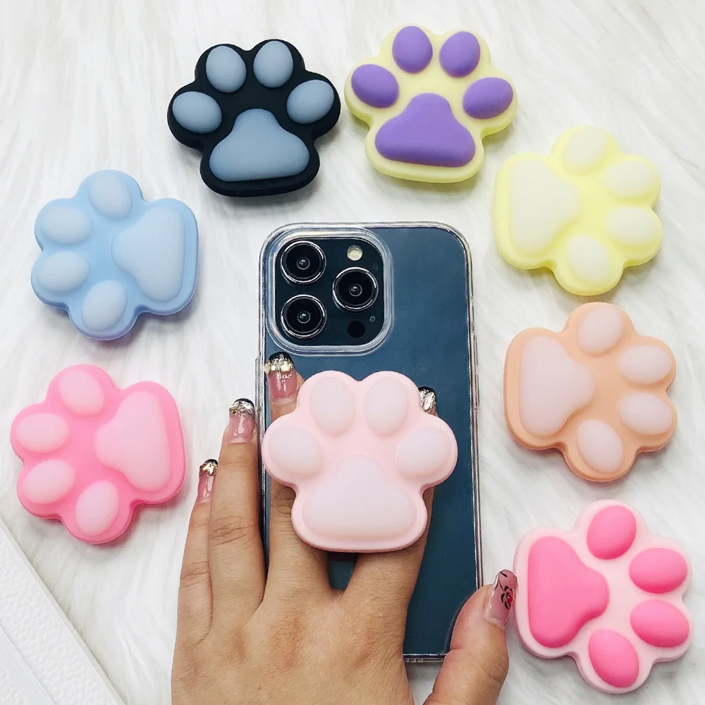 Silicone Popping Sockets Griptok Phone Holder Cat's Claw Finger Ring Holder Grip Stand Cellphone Accessories bracket