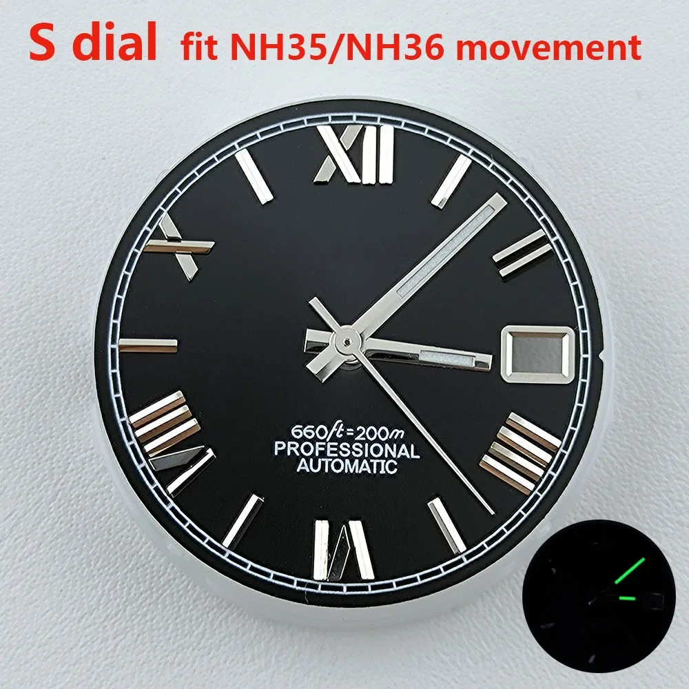 36mm/39mm NH35 Case Roma Dial Hands Stainless Steel Sapphire Glass for Datejust NH35/NH36 Automatic Movement Watch Accessories