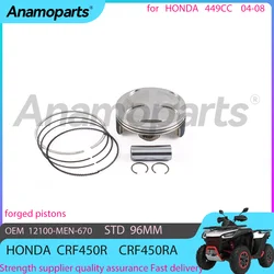 STD 96MM Motorcycle forging piston kit fits for 04-08 Honda CRF450R CR 450 RA 449CC CC CRF450XA CRF450XAC 13101-MEN-730