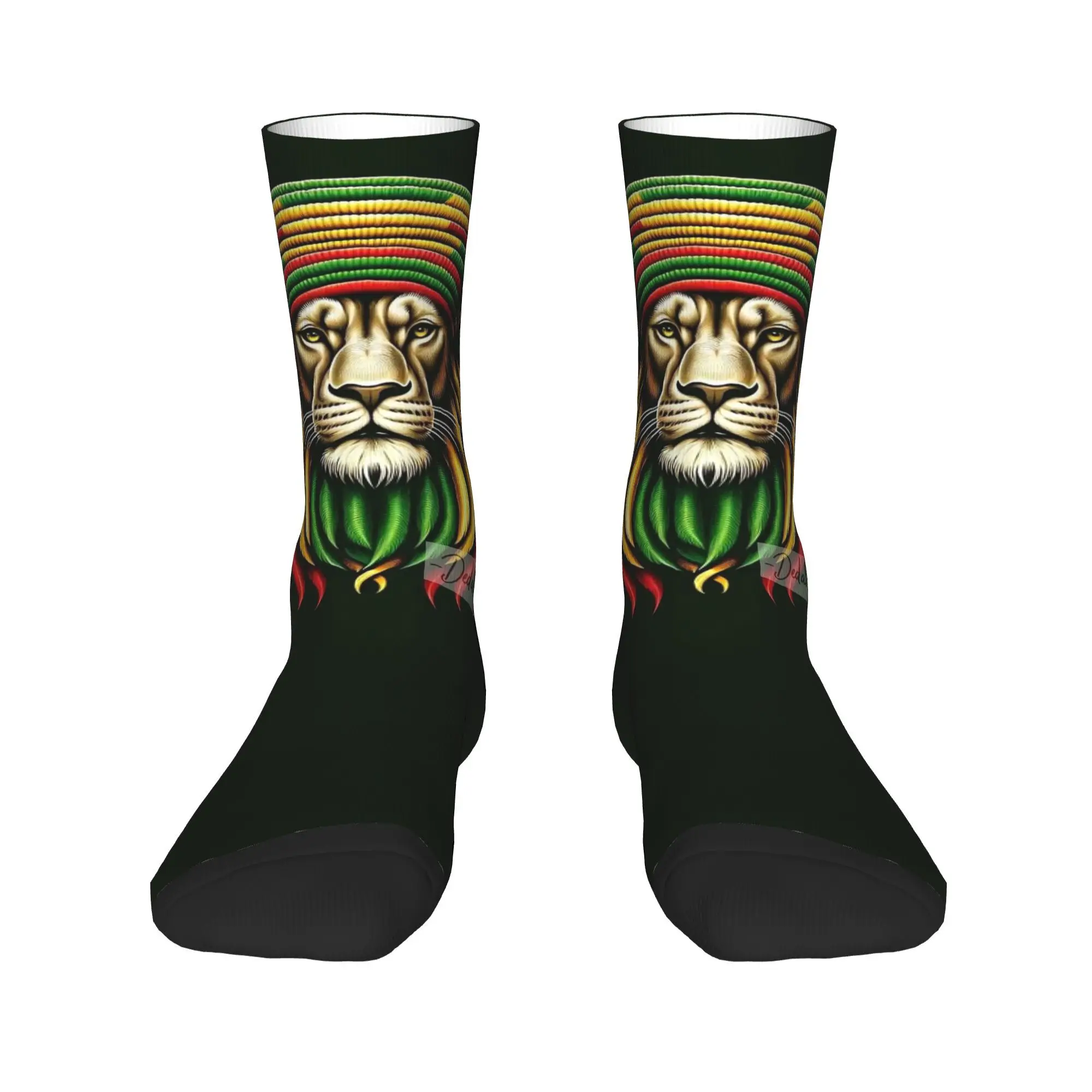 

Rastafarian Amaiquina Reggae Rasta Lion Street Skullies Socks Harajuku High Quality Stockings All Season Long Socks Accessories
