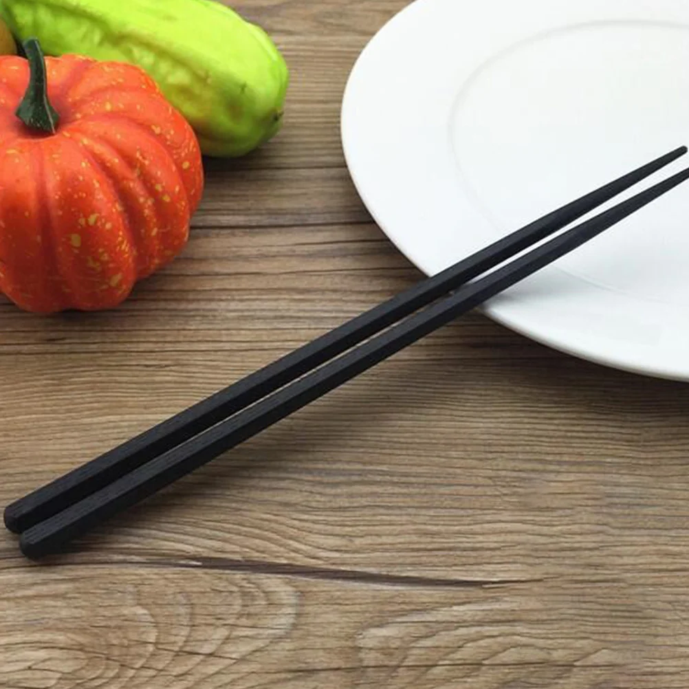 

10 Pairs Hexagon Chopsticks Lightweight Reusable Portable Plastic Comfort Grip Wear Resistant Japanese Style Non Slip Kitchen