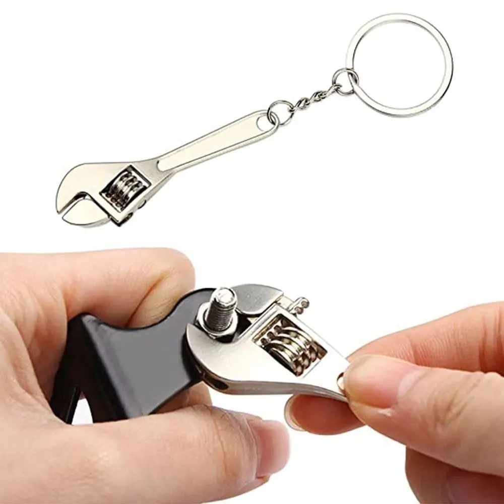 Mini Wrench Keychain Jaw Spanner Key Chain Shifting Spanner Tool Portable Bicycle Repair Hand Tool Creative Men Special Gifts