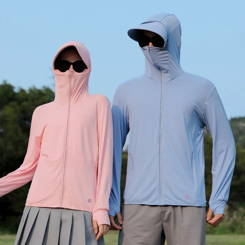 UPF 50+ Sonnenschutzjacken für Herren und Damen, Sommer-Sonnenschutz, schnell trocknend, Wanderjacke, Unisex, Outdoor, Camping, Trekking, Klettern, Kleidung