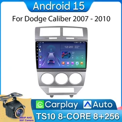 Car Radio Android 14 For Dodge Caliber 2007 - 2010 GPS Navigation Video Auto Stereo Multimedia Player Screen No 2din 5G Wifi DVD