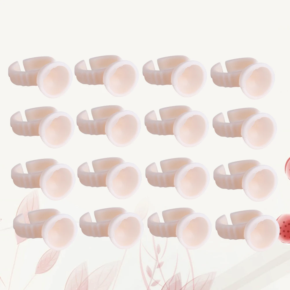 

100 Pcs Silicone Coloring Cup Disposable Ink Cups Eyebrow Tattooing Pigment Holder Small Container