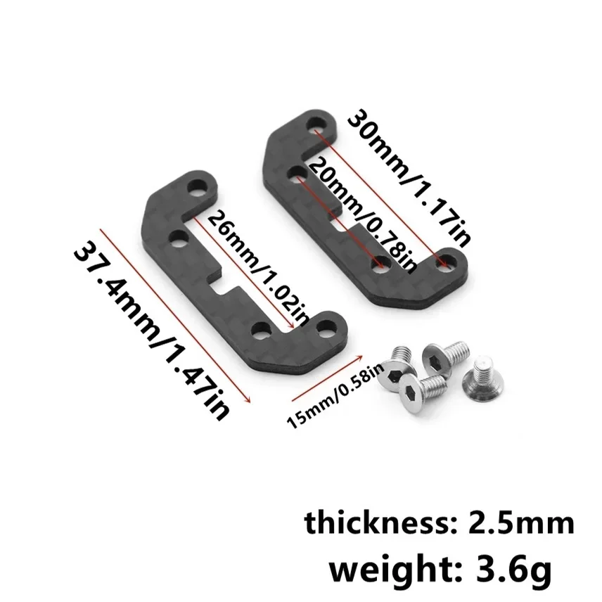 탄소 섬유 54514 Tamiya TT02 TT-02 1/10 RC 자동차 업그레이드 부품 액세서리 용 스웨이 바 안정기 홀더 마운트 플레이트