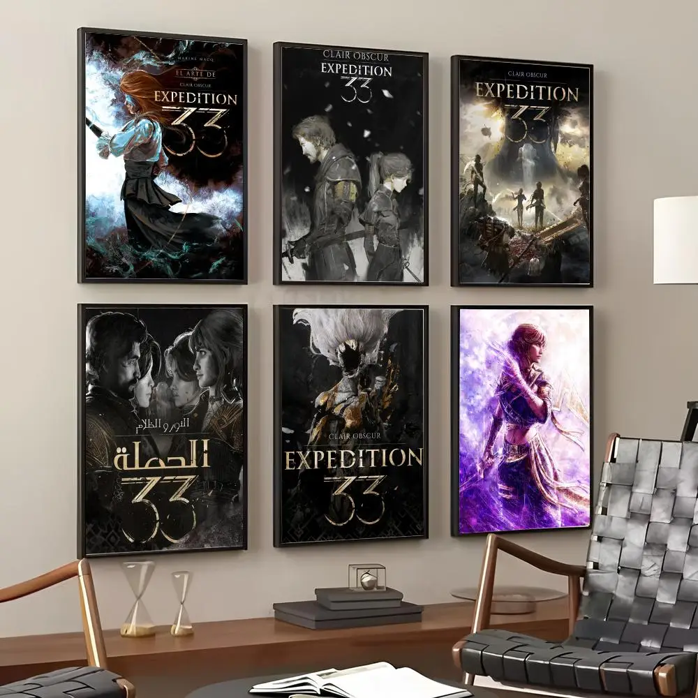 Game C-clair E-expedition O_obscur 33 Painting Calligraphy Cotton Canvas Wall Art Poster HD Print Modern Home Decor Painting