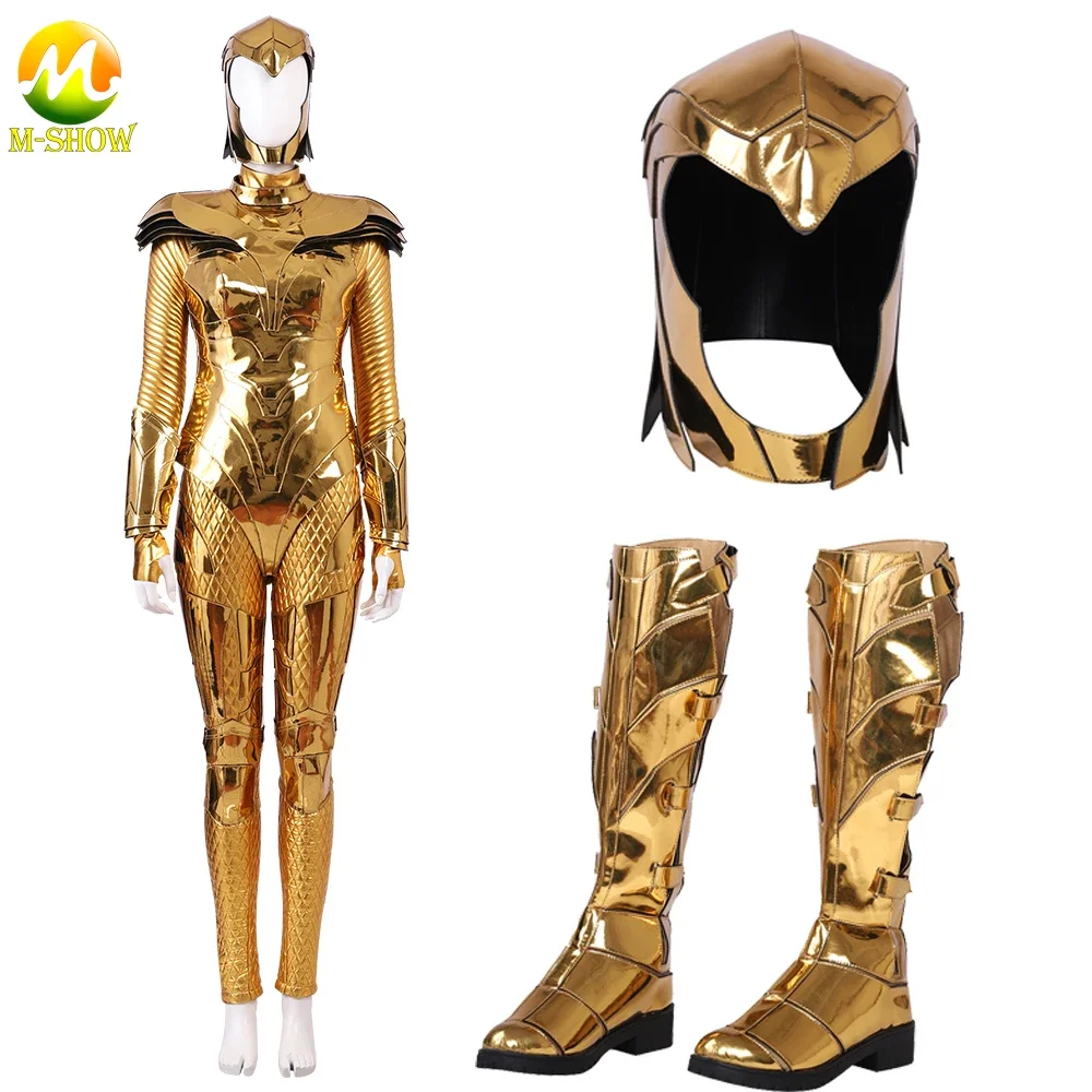 

WW84 Cosplay Costume Diana Prince Gold Eagle Armor Suit Luxious Women Outfit for Halloween Carnival Party