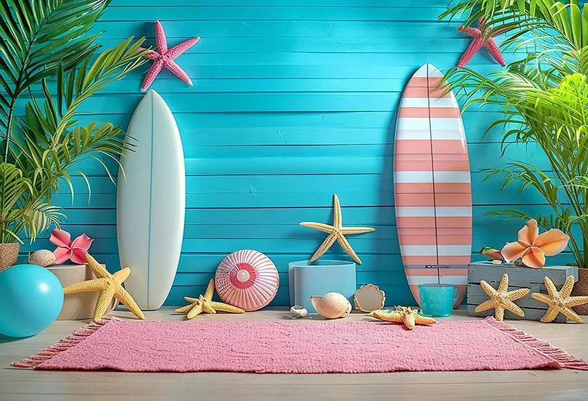 Mehofond Photography Background Summer Beach Aloha Surfboard Kids Birthday Party Cake Smash Portrait Decor Backdrop Photo Studio