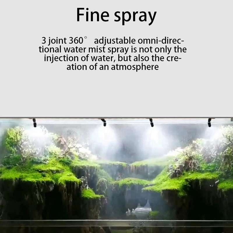 庭用の散水システム,熱帯雨林のタンク,調整可能な水族館冷却,3x mius reptiles fogger,360