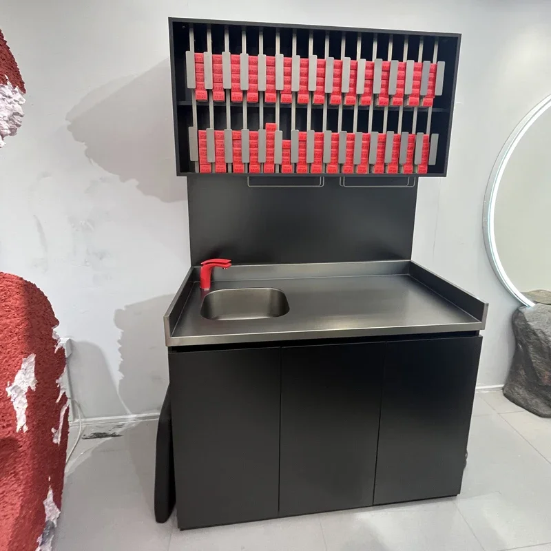 

Стеллаж для хранения цветного крема для парикмахерской Парикмахерская Шкафчик из нержавеющей стали Парикмахерская Специальная подвесная стойка для крема цвета